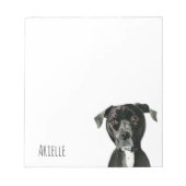 Pit Bull Dog Waterverf | Jouw namen toevoegen Notitieblok (Voorkant)