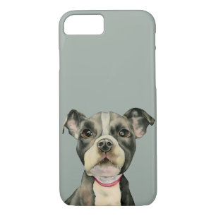Pit Bull Dog Waterverf Painting iPhone 8/7 Hoesje