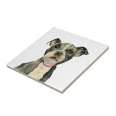 Pit Bull Dog Waterverf Painting Tegeltje (Zijkant)