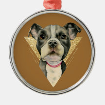 Pit Bull Dog Waterverf Schilderen 3