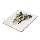 Pit Bull Dog Waterverf Schilderen 3 Tegeltje (Zijkant)