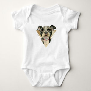 Pit Bull Dog Waterverf Schilderen 4 Romper
