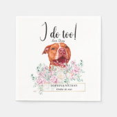 Pit Bull Dog Wedding Cocktail Napkins Servet (Voorkant)