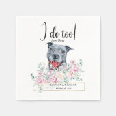 Pit Bull Dog Wedding Cocktail Napkins Servet (Voorkant)