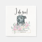 Pit Bull Dog Wedding Cocktail Napkins Servet (Voorkant)