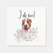 Pit Bull Dog Wedding Cocktail Napkins Servet (Voorkant)