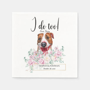 Pit Bull Dog Wedding Cocktail Napkins Servet