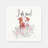 Pit Bull Dog Wedding Cocktail Napkins Servet (Voorkant)