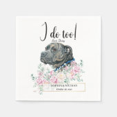 Pit Bull Dog Wedding Cocktail Napkins Servet (Voorkant)