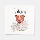 Pit Bull Dog Wedding Cocktail Napkins Servet (Voorkant)