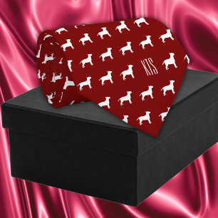 Pit Bull Dogs Patroon Monogrammed Dierenarts Stropdas