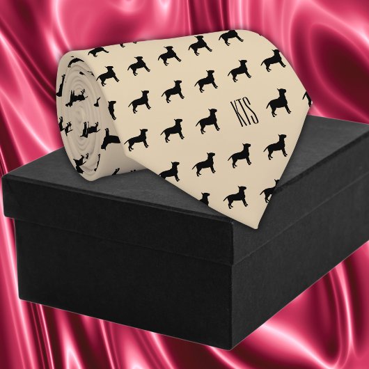 Pit Bull Dogs Patroon Monogrammed Dierenarts Stropdas