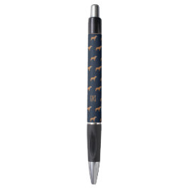 Pit Bull Dogs Pattern Monogramed Pen