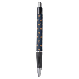 Pit Bull Dogs Pattern Monogramed Pen