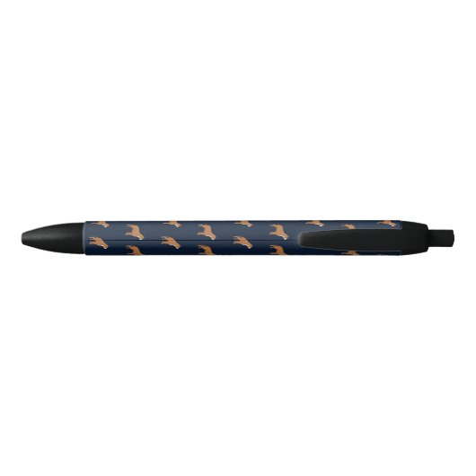 Pit Bull Dogs Pattern Monogramed Zwarte Inkt Pen (Achterkant)