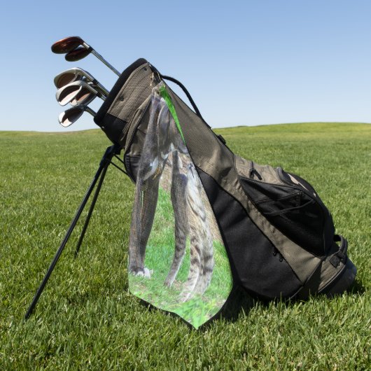 Pit Bull en Cat Golfhanddoek (Groen)