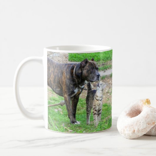 Pit Bull en Cat Koffiemok (Met donut)