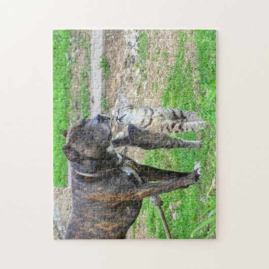 Pit Bull en Cat Legpuzzel (Verticaal)