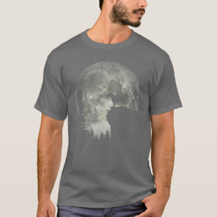 Pit bull en Moon Halloween T-shirt