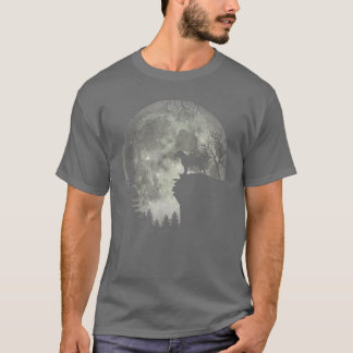 Pit bull en Moon Halloween T-shirt