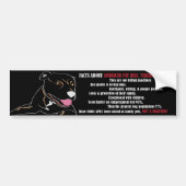 Pit Bull FactsBlk Bumpersticker (Voorkant)