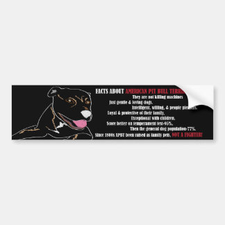 Pit Bull FactsBlk Bumpersticker