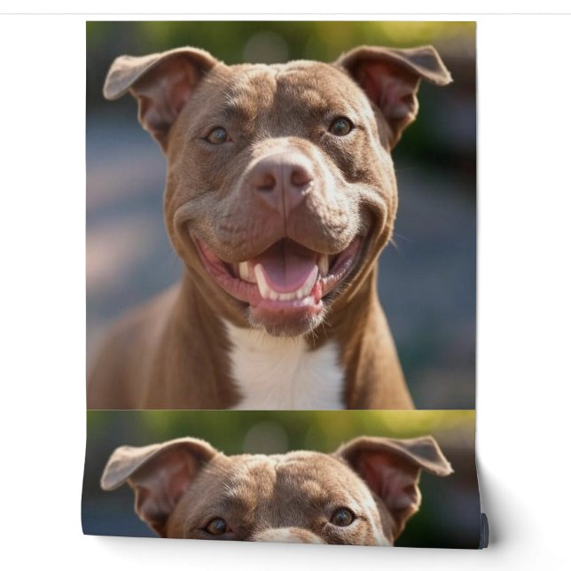 Pit Bull-foto toevoegen aanpassen Behang (Afrollen)
