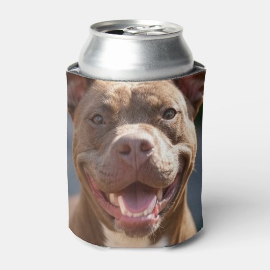Pit Bull-foto toevoegen aanpassen Blikjeskoeler (Blikje Voorkant)