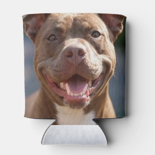 Pit Bull-foto toevoegen aanpassen Blikjeskoeler (Achterkant)