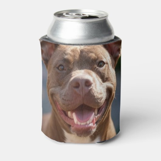 Pit Bull-foto toevoegen aanpassen Blikjeskoeler (Blikje Achterkant)