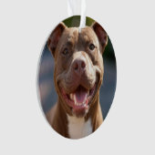 Pit Bull-foto toevoegen aanpassen Ornament (voorkant)