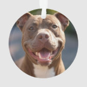 Pit Bull-foto toevoegen aanpassen Ornament (achterkant)