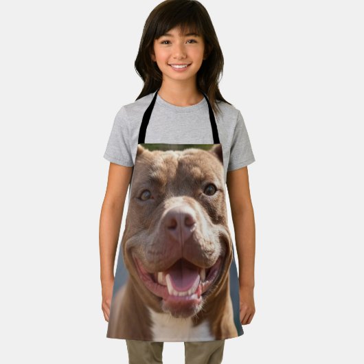 Pit Bull-foto toevoegen aanpassen Schort (Insitu)