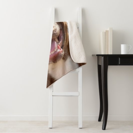 Pit Bull-foto toevoegen aanpassen Sherpa Deken (In situ)