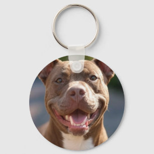 Pit Bull-foto toevoegen aanpassen Sleutelhanger