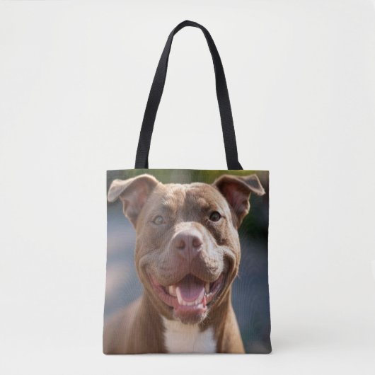 Pit Bull-foto toevoegen aanpassen Tote Bag (Voorkant)