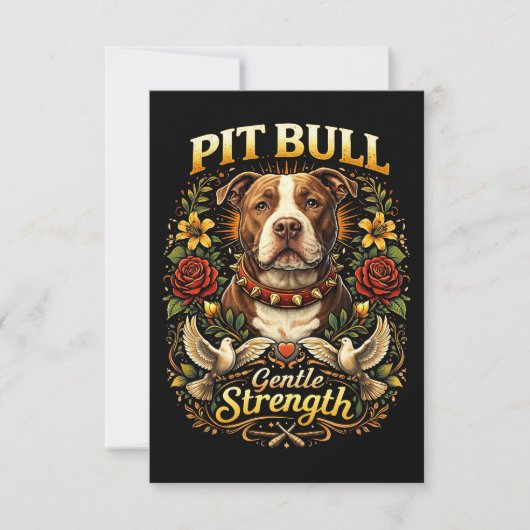 Pit Bull: Gentle Strength Bedankkaart (Voorkant)