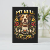 Pit Bull: Gentle Strength Bedankkaart (Staand voorkant)
