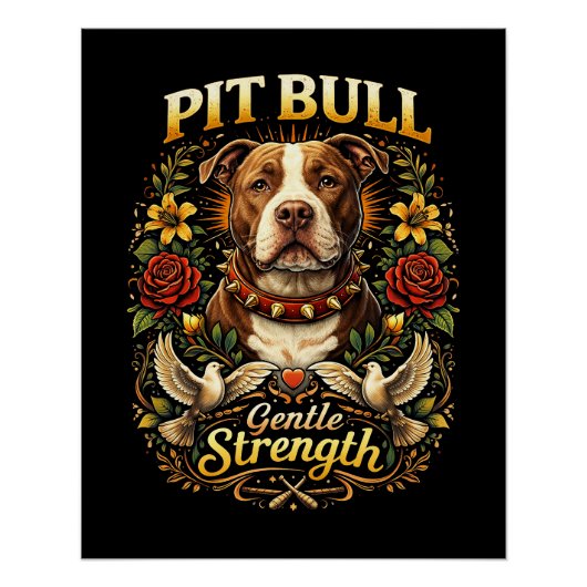 Pit Bull: Gentle Strength Perfect Poster (Voorkant)