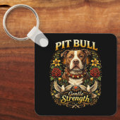 Pit Bull: Gentle Strength Sleutelhanger (Voorkant)