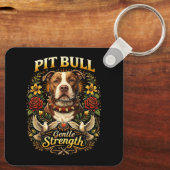 Pit Bull: Gentle Strength Sleutelhanger (Achterkant)