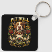 Pit Bull: Gentle Strength Sleutelhanger (Achterkant)
