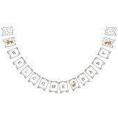 Pit Bull Greenery Baby shower Puppy bunting banner (Alle)