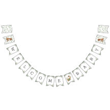 Pit Bull Greenery Baby shower Puppy bunting banner