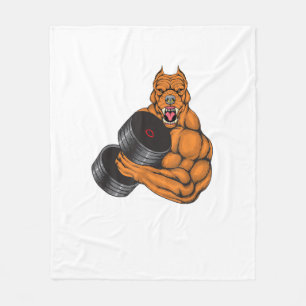 Pit Bull Gym Fitness - Weightlift Dadlift Body Fleece Deken