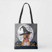 Pit Bull Halloween Pumpkin Patch Tote Bag (Voorkant)