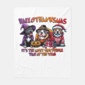 Pit Bull Halloween Thanksgiving Kerstklassieker Fleece Deken (Voorkant)