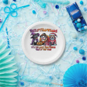 Pit Bull Halloween Thanksgiving Kerstklassieker Papieren Bordje (Feest)