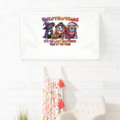 Pit Bull Halloween Thanksgiving Kerstklassieker Spandoek (Insitu)