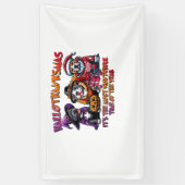 Pit Bull Halloween Thanksgiving Kerstklassieker Spandoek (Verticaal)